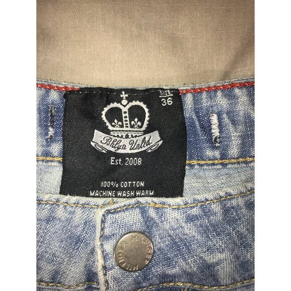 Tommy Hilfiger Mens Bklyn Untld Light Wash Blue Jean Shorts - Picture 3 of 6